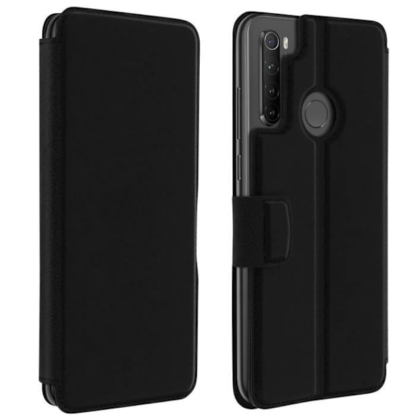 Housse - X-DORIA - Xiaomi Redmi Note 8T / 8 - Ekologiskt läder - Videostöd - Magnetisk Svart