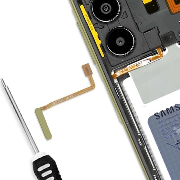 Nappe Knapp Power för Samsung Galaxy A25 5G Relife Gul Gul