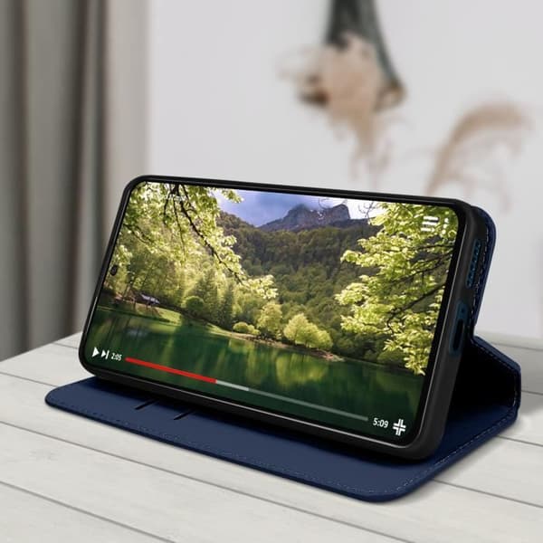 AVIZAR plånboksfodral för Xiaomi Poco X4 Pro 5G - Midnattsblå - Videosupportfunktion Nattblått