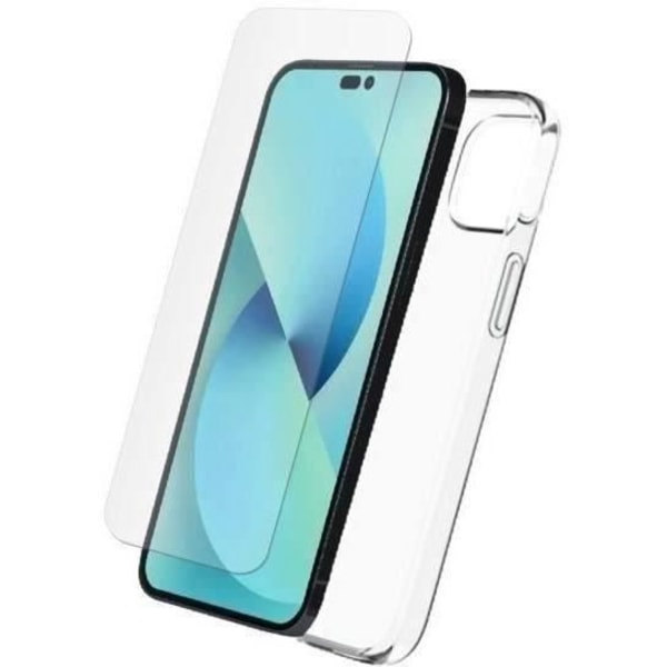 MYWAY STARTPAKKE BLØDT CASE + HÆRDET GLAS IPHONE 14 PRO MAX