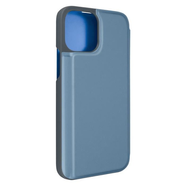 Fodral - AVIZAR - iPhone 13 Pro Max - Blå - Spegeleffekt - Videostöd Blå