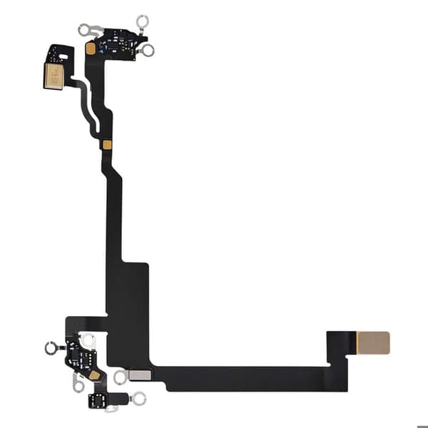 Nappe Signal Opladerstik til Reparation af iPhone 16 Pro Sort Svart