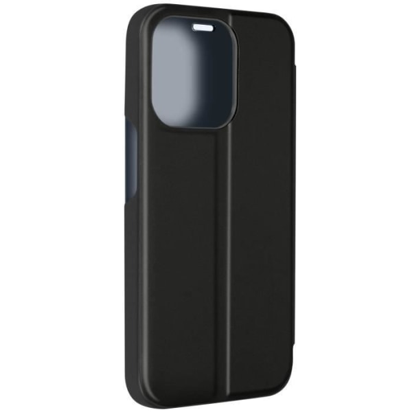 Clear View Cover til iPhone 15 Pro Max Spejl Flip Stand Funktion Sort Svart