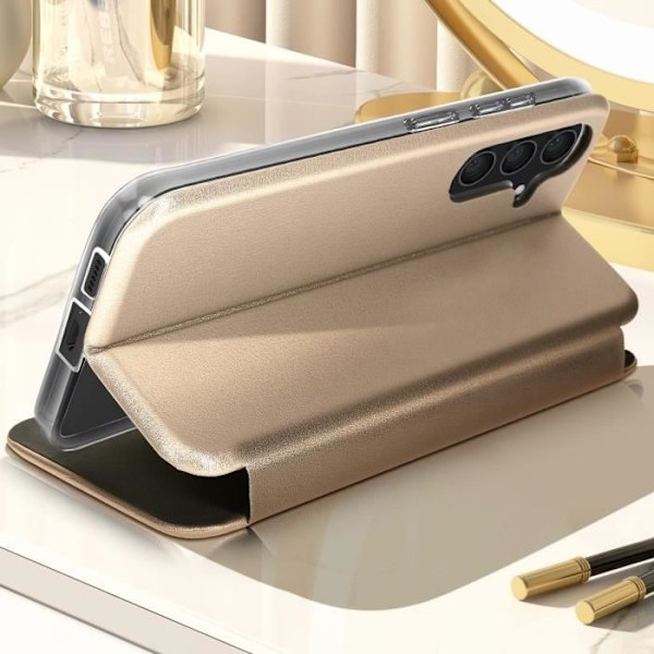 AVIZAR Fodral till Samsung Galaxy S24 Plus - Gul - Flip Card Holder Video Support Gul