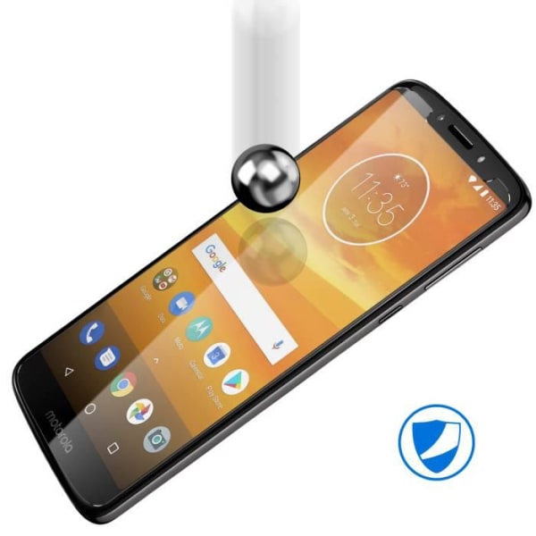 Motorola Moto E5 näytönsuojakalvo 9H Kovuus Ultraohut karkaistu lasi 0,3 mm valkoinen