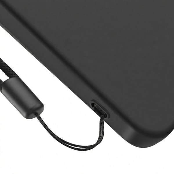 Cover til Galaxy S26 Mat Finish med Hævede Kanter og Sort Rem Svart