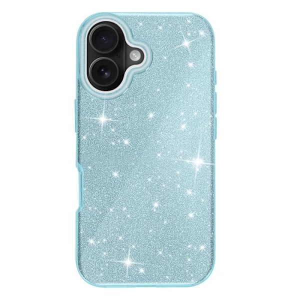 Glittrande skal för iPhone 16 Plus Stötsäkert Blå Blå
