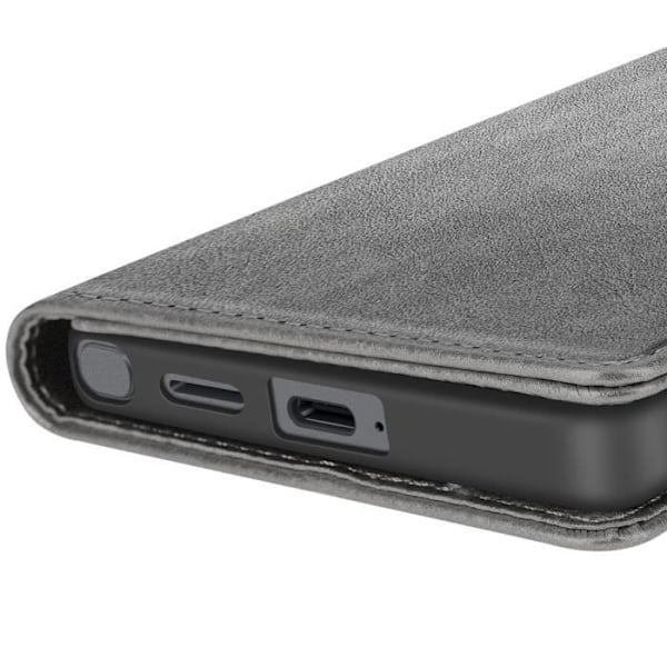 Etui til Samsung S25 Ultra Klap Pung og Video Støtte Grå Grå