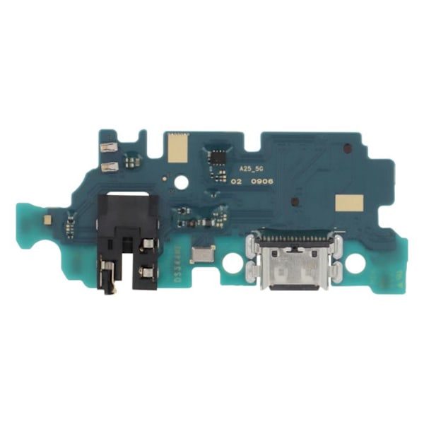 Varaosa puhelimeen, USB-C latausliitin Galaxy A25 5G:lle mikrofonilla ja kuulokeliitännällä