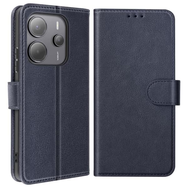 Smartphoneetui - Xiaomi - Redmi Note 14 4G - Pungen - Video Støtte - Mørkeblå Blå