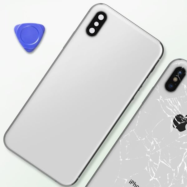 Chassis iPhone XS Max - AVIZAR - Grå - Erstatningsbagerude Vit