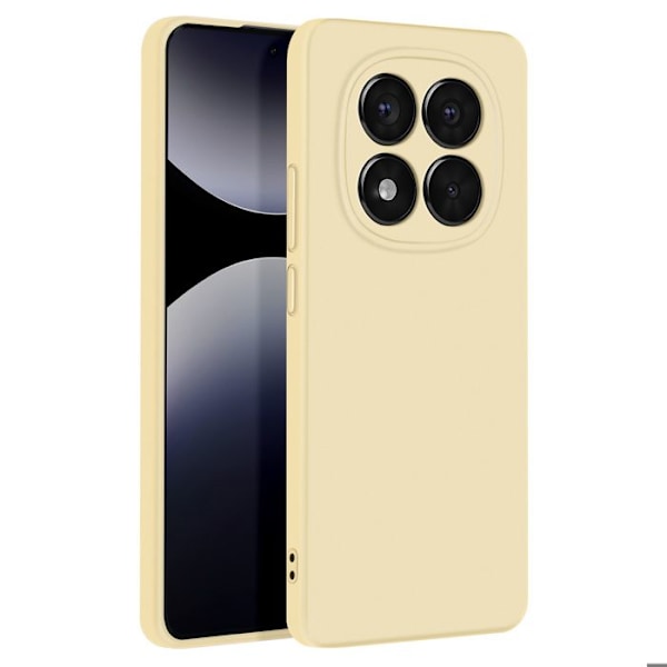 Coque för Redmi Note 14 Pro och 14 Pro Plus Semi-rigid Soft-touch Gul Gul