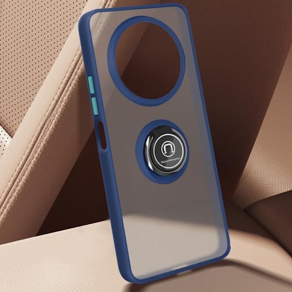 Smartphone-etui - AVIZAR - Xiaomi Redmi A3 - Metalring - Supportfunktion - Night Blue Blå