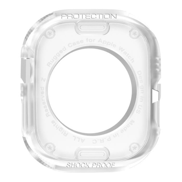 Carbon Fiber Protective Case til Apple Watch 8 7 45mm og 6 5 4 2 44mm og 3 2 1 45mm - AVIZAR - Hvid Vit