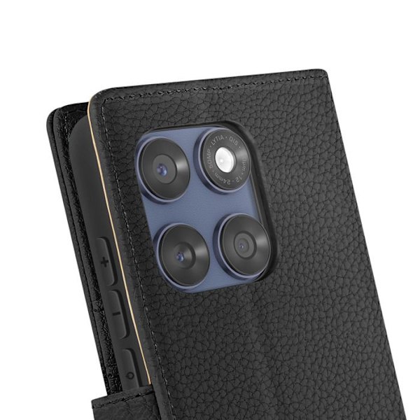 Fodral för Motorola Edge 60 Fusion Plånbok Magnetisk Flik Svart Svart