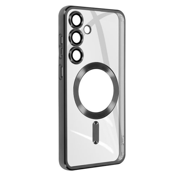 AVIZAR etui til Samsung S23 FE - Sort Chrome Contour Silikone - MagSafe - Integreret kamerabeskyttelse Svart