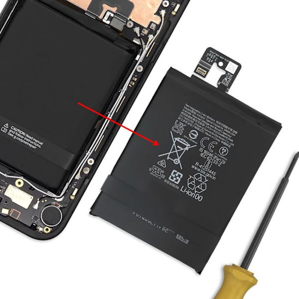 Batteri 5100mAh til Google Pixel 9a Erstat model G526Q Sort Svart