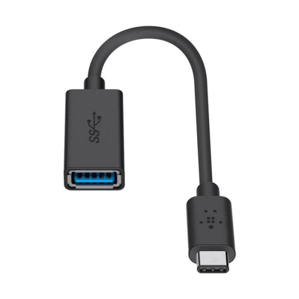 USB-C–USB 3.0 -naarassovitin - BELKIN - Musta - OTG-toiminto - 3A Intensiteetti - 5 Gbit/s