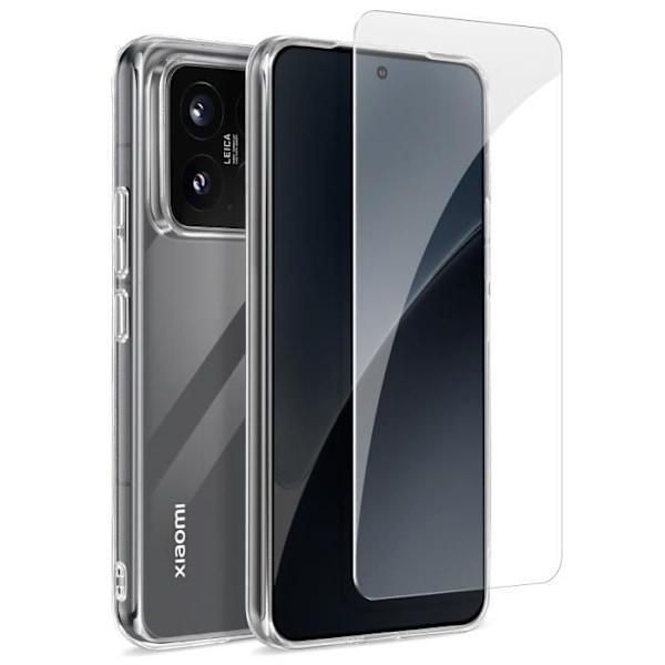 Pack skydd för Xiaomi 15, mjuk skyddsfodral och härdat glas Mayaxess transparent Transparent