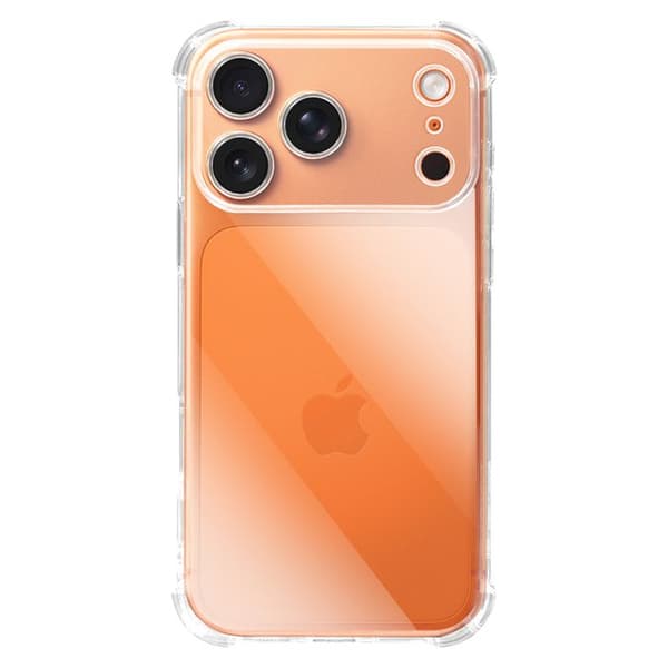 Cover - MAYAXESS - iPhone 17 Pro Max - Silikone - Transparent - Forstærkede Stødabsorberende Kanter Vit