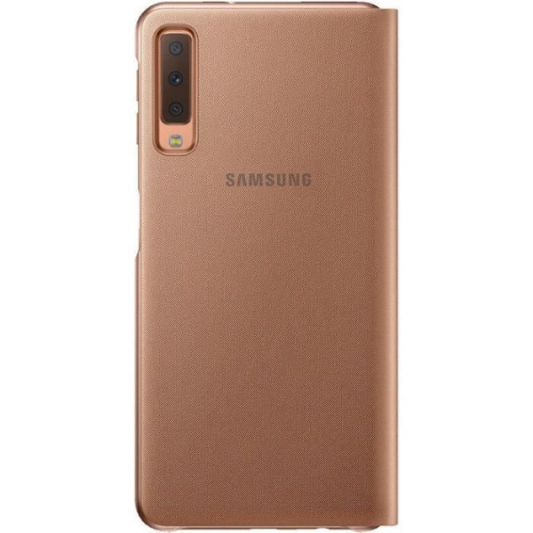 ORIGINAL SAMSUNG LIVRO FLIP shell / tegnebog EF-WA750 SAMSUNG GALAXY A7 2018 - farve: guld Guld