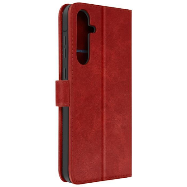Fodral till Samsung Galaxy A55 Handledsrem Flip Plånboksställ Röd Röd
