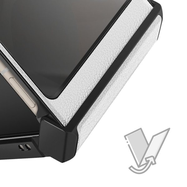 Coque Clapet för Motorola Razr 60 och 50 5G med Hinge-skydd Vit Vit
