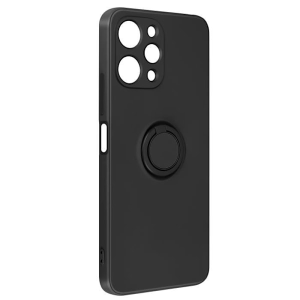 Taske til Xiaomi Redmi 12 Ring Holder Fleksibel Silikone Sort