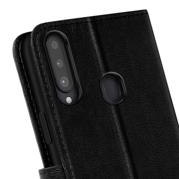 Fodral för Samsung Galaxy A20s Fickportfölj och Video Stöd Svart Svart