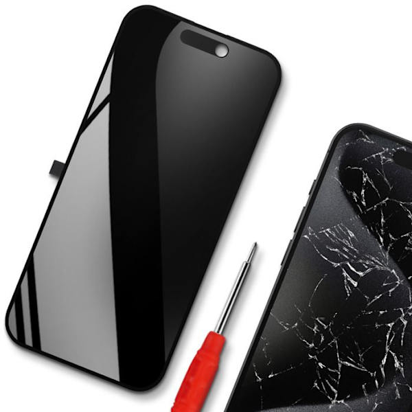 Skärm för iPhone 15 Pro Soft OLED-panel med responsiv touchglas svart Svart