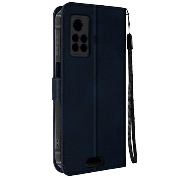 Fodral för Blackview BV9200 Wallet Video Support Handledsrem ingår midnattsblå Blå