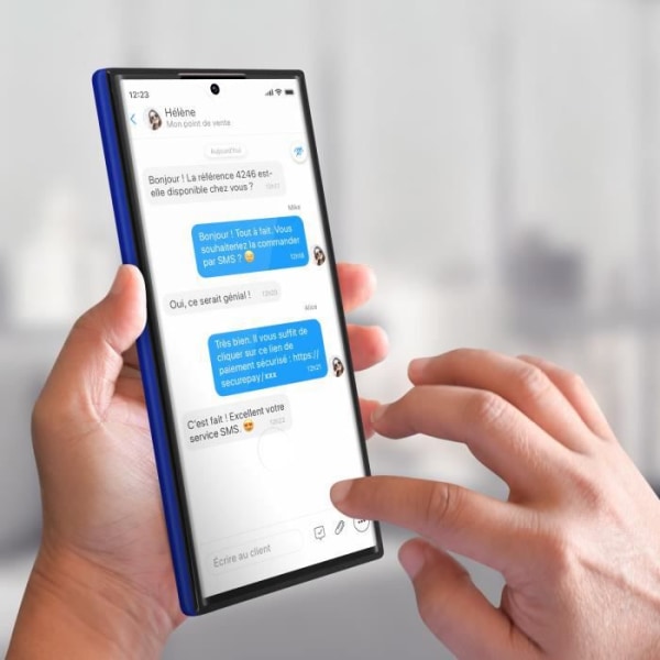 Samsung Galaxy S22 Ultra helfodral - AVIZAR - Mjuk - Syntet - Blå Blå