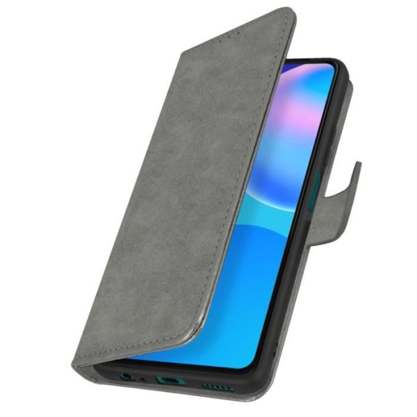 Skyddsfodral - AVIZAR - Huawei P smart 2021 - Kortficka - Stödfunktion - Grå Grå