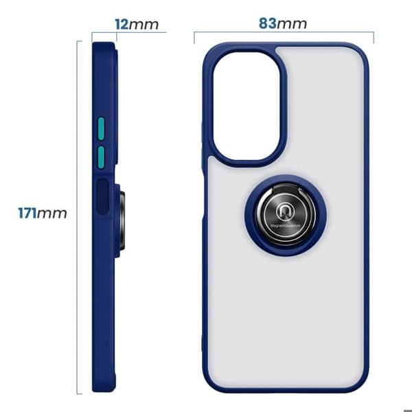 Ringfodral för Xiaomi Redmi A7 Pro med roterande magnetring, nattblå Blå
