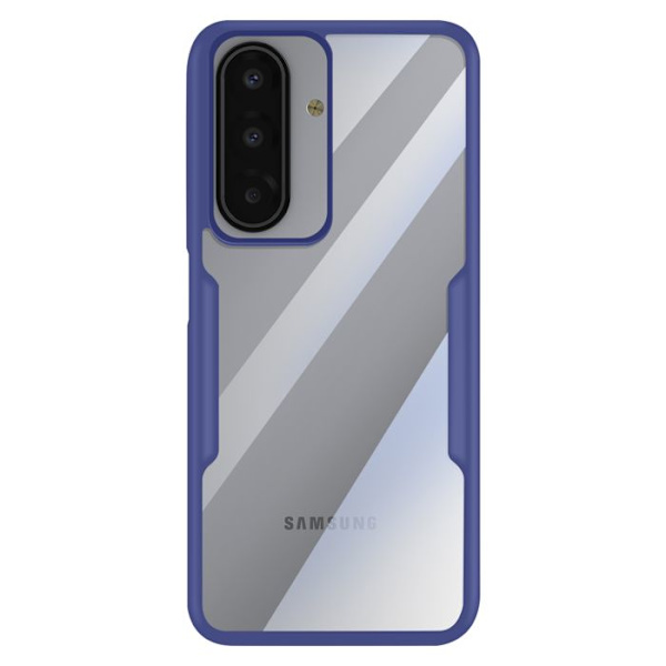 Heldeksel til Galaxy A17 med Silikonkant og Blå Touchmembran Blå