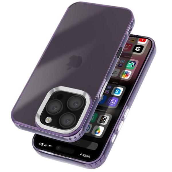 Cover til iPhone 16 Pro Soft Design Røget kamera Contour Metallic Lilla Lila