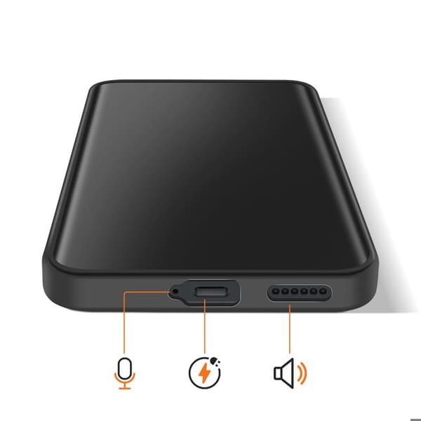Silicone cover til Redmi Note 15 5G med karbon-effekt, skridsikker, sort Svart