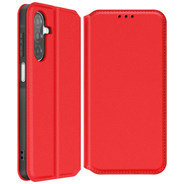 Etui til Samsung Galaxy A26 Klap med Kortplads og Video Støtte Rød Röd