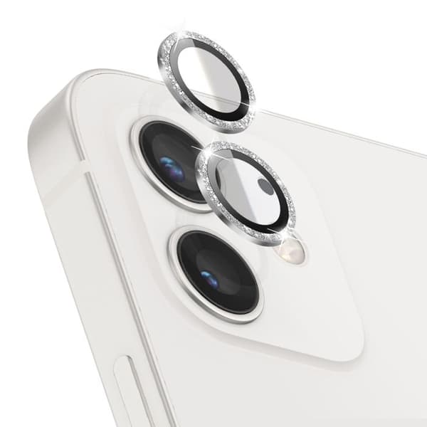 Skyddskamera för iPhone 12 Mini i Härdat Glas och Förstärkt Aluminium Zanaé Silver Grå