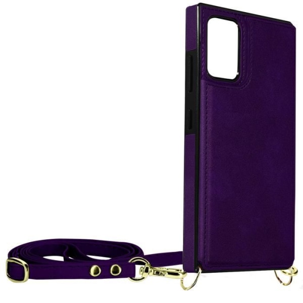 Samsung S20 FE Lanyard-fodral med korthållare Videostöd Lanyard Dark Purple Purple