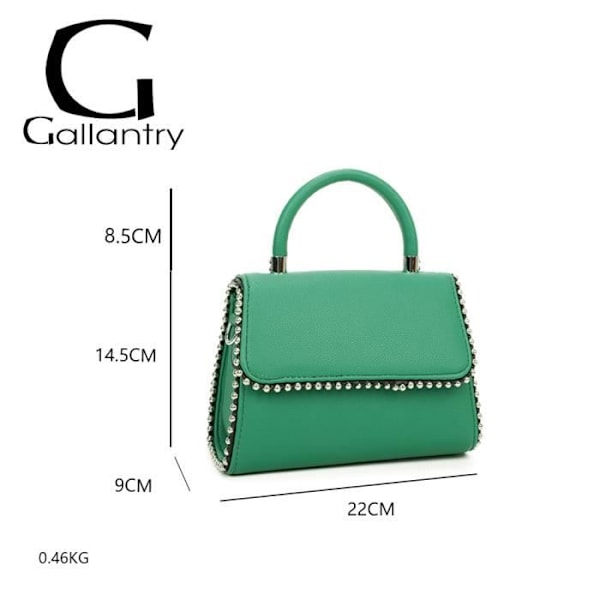 Vihreä Gallantry Studded Elegancy käsilaukku - GALLANTRY merkki - Rakeinen ulkonäkö - Kädessä kannettava - Eri sukupuolet Grön