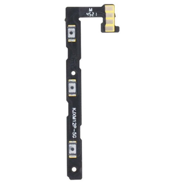 Ström/volymknappskabel för Xiaomi 12 Pro - Xiaomi - 100 % kompatibel ersättning - Svart - 4 g