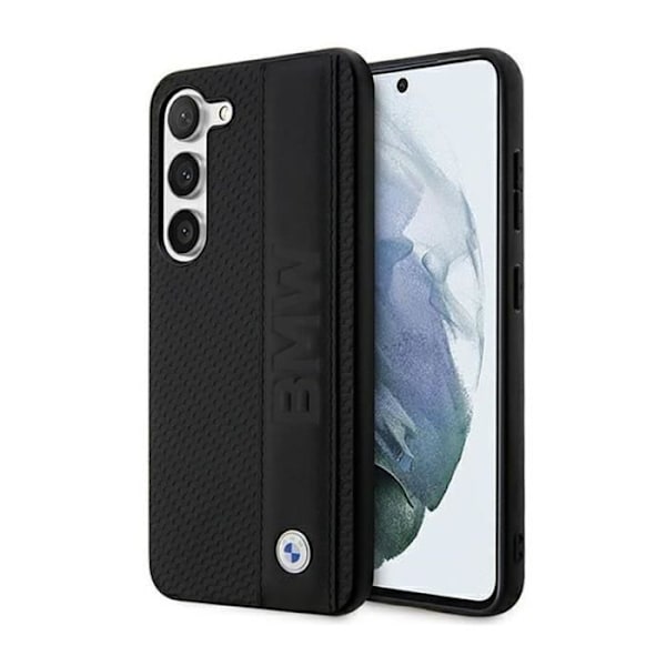 BMW tekstureret læder -amp Stripe - Etui til Samsung Galaxy S23 (sort) - 3666339114510
