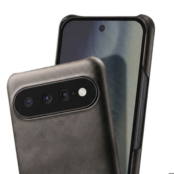 Cover til Google Pixel 11 Pro Hård Læder Effekt med Hævede Kanter Sort Svart