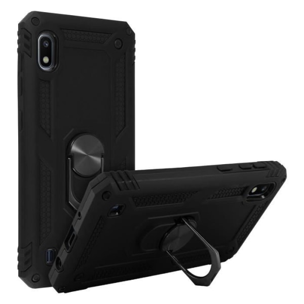 Galaxy A10 Case Bi Materiale Stiv blød ring Videostøtte Sort