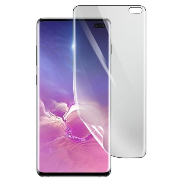 Näytönsuoja - 3MK - Samsung Galaxy S10 Plus - Iskunkestävä Hydrogeeli - Läpinäkyvä - Naarmuuntumaton Transparent