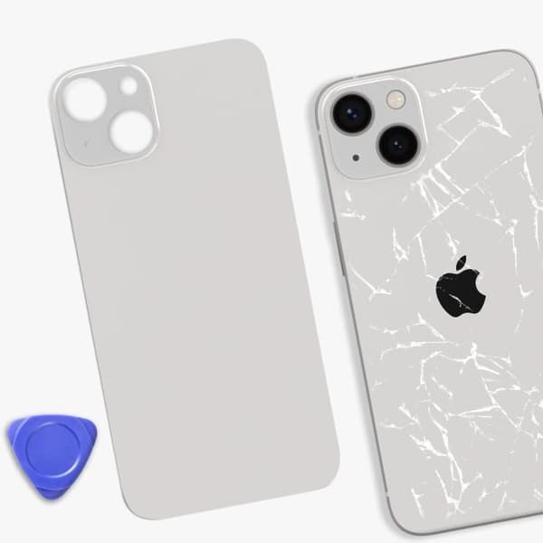 Ersättningsbakglas - iPhone - 13 - Vit - Enkel installation - Originalkvalitet Vit