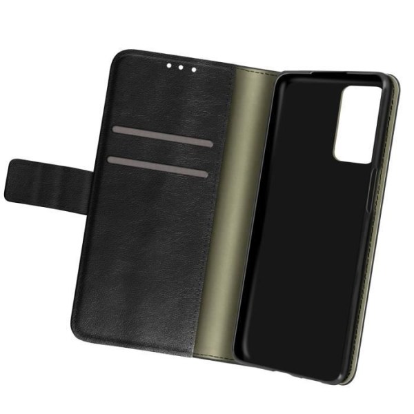 Oppo A74 5G og A54 5G Cover Grained Look Flip Wallet Video Stand Sort