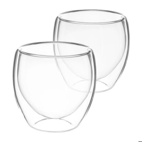 Kaffeglas - CHEFFINGER - 250ml - Dobbelt væg - Transparent - 2 stk. Transparent