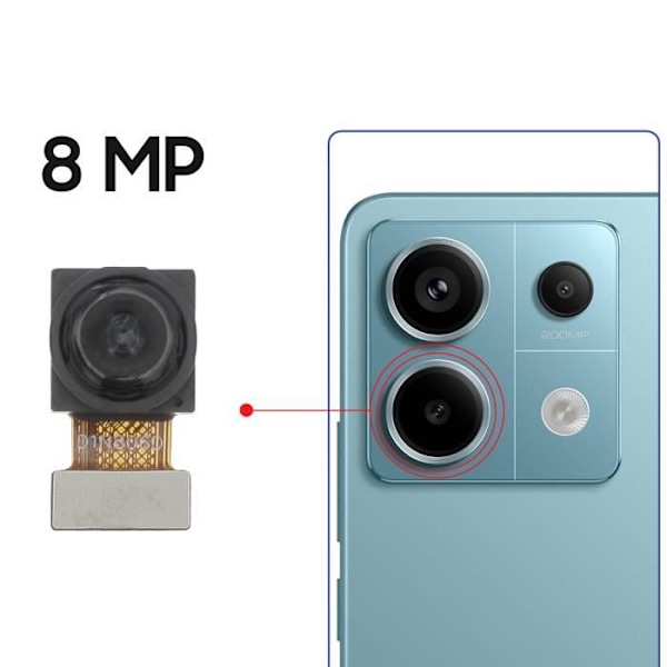 Ultralaajakulmakamera - AVIZAR - Redmi Note 13 Prolle ja Note 13 Pro Plus Blackille Svart